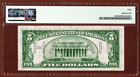 1934 A    5      Hawaii Ovrerprint       Wwii Emergency Issue  Pmg  50
