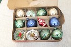 Vintage Plastic Christmas Ornaments Mixed Lot Of 12
