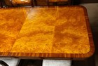 9  Traditional Mahogany With Burl 2 Pedestal Formal Dining Table