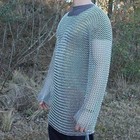 Chainmail Aluminum Butted White Anodized Shirt Large Size Medieval Armor