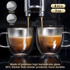 Double Wall Insulated Glasses Espresso Cups Set Of 4 5 Oz Clear Coffee Cups Wit