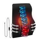 Heated Air-cloud Lumbar Cushion  Ergonomic Memory Foam Back Support Pillow black