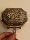 Antique 900 Silver Chinese English American Bird Tea Caddy Trinket Jewelry Box