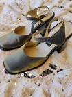Metallic Vtg Olive Grn  Womens Block Heels Sz 7 M 3 1 2 heels round Toe Gorgeous
