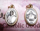 Two Tone Pope Francis I - 1 1 8  Inch Oxidized Italian Silver Die-cast Medal 