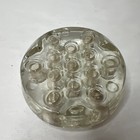 Antique Clear Glass Flower Frog Arranger For Vase Or Bowl 13 Holes
