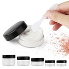 10 Pieces Empty Clear Plastic Makeup Sample Containers With 2 Pieces Mini Spa   