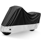 Motorcycle Cover Black All Season Waterproof Sun Outdoor Protection  Fits 91 