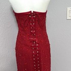 Vtg Rare Escada Couture Wedding Evening Gown Red Bows Maxi Dress Eur 38  Us 8