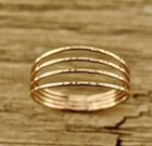 14k Yellow Gold Plated Solid Metal 925 Silver Women s 4 Row Full Band Toe Ring