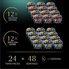 Adult Wet Cat Food Variety Pack - Salmon   White Fish Entrees In Extra Gravy  2 