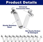 10 Pcs Pool Pole Clips  Pool Brush V Shaped Clip Stainless Steel Universal Bu   