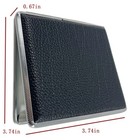Pu Leather Cigarette Case Men Black Portable Double Sided Clip 20 Cigarette