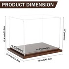 Vgmiu Football Helmet Display Case With Wood Base  Clear Acrylic Helmet Displ   