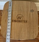 Vintage Heinz 57 Favorites Square Picnic Basket Wooden Hinged Lid 2 Handles Rare