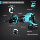 Duratech 20v 4 0ah Cordless Reciprocating Saw 3000rpm 7 8  Stroke Variable Speed