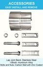 2 5 Inch Exhaust Clamps 4 Packs 2 1 2in Lap Joint Band Clamp 304 Stainless Steel