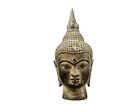 Thai Buddha Head Antique 4 25  Statue Figurine Bronze