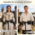Renaissance Belt Pouch Medieval Viking Leather Bracers Set - Pirate Costume Acce