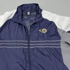 Vintage St  Louis Rams Jacket Mens Large Blue Nfl Reebok Full Zip Windbreaker L