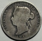          1874-h Canada 25 Cents Silver Coin     Circulated      Original Surfaces 