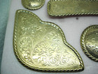 Silver Colored  10-piece Horse Saddle Trim Set