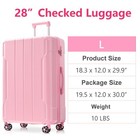 Hardshell Lightweight Durable Abs Suitcases With Double Wheels Expandable 28inch