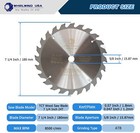 7 1 4  X 24 Tooth Carbide Tipped Wood Saw Blade - New