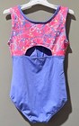 Cat   Jack Size Medium 8 Pink   Blue Dance Gymnastics Leotard W  Keyhole Back