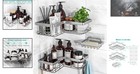 Rustproof Adhesive Corner Shower Organizer - 3-pack Silver Rack With 12 Hooks