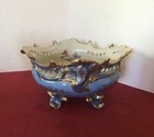 Meissen  Edme Samson  Blue Footed Centerpiece Bowl Floral Gold Guilt Rococo Read