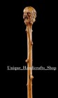 Hand Carved Old Men Handle Wooden Walking Stick For Men Women Walking Cane A6