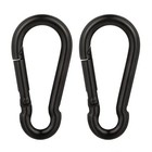 4 Inch Carabiner Clip Spring Snap Hook Black Heavy Duty Steel Clip Link Buckle 