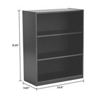 Mainstays 3-shelf Bookcase With Adjustable Shelves  True Black Oak