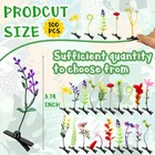 100 Pieces Bean Sprout Hair Clips mixed Style Plant Hairpins funny Plant Hairpin