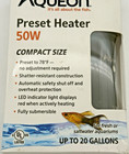 Aqueon Preset Aquarium Heater 50w Fish Tank Heater Up To 20 Gallons Nib