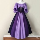 Medieval Womens Renaissance Victorian Fancy Dress Gothic Halloween Costume Gown