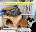 3-in-1 Pet Stairs For Cats For High Bed  Adjustable Dog Steps  Modular 3-tier   