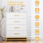 Bedroom Storage Dresser 4 Drawers With Cabinet Wood Furniture Bedroom Chest