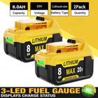 2pack For Dewalt 20v 20 Volt Max Xr 8 0ah Lithium Ion Battery Dcb204 Dcb206