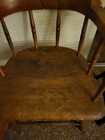 Antique 19th Century Wooden Chair Captains Chair 1800 s Early American Furniture