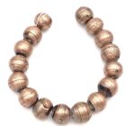 10mm Fine Vintage Venetian W  Copper Aventurine Round Glass Trade Beads