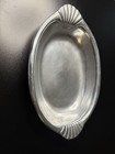Wilton Armetale Rwp Pewter 12  Scallop Handle Oval Cooking serving Bowl Usa Made