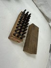 Vintage 3 8  Steel Number Punch Stamp Set Large Shank  Metal Tool Wood Box