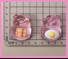Miniature Pigs Piglets Set Of  Vintage Tiny Pigs Glass Pink