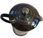 Le Creuset X Bodum French Press Black Onyx Shiny Glossy Stoneware New No Box