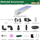 Stainless Steel Waterfall Spillway  App Control Multi-color Led Light Outdoor Po
