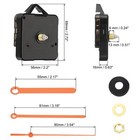 1set Quartz Clock Movement Kit 1 2  Shaft For 2-3mm Dial Thick Orange