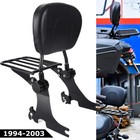 For Harley Sportster 883 Xl 1200 Custom 94-03 Backrest Sissy Bar   Luggage Rack
