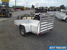 2025 Aluma 548 Es Side Rack Set New Cargo 54 X 8 Aluminum Utility Trailer 